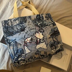 Stylish Blue and Beige Tote Bag Dior around the world